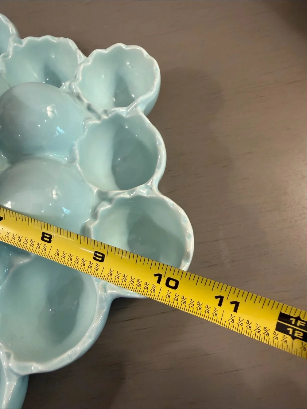Vintage Harry & David Easter Deviled  Dyed Egg Holder Chick 12 Eggs Light Blue